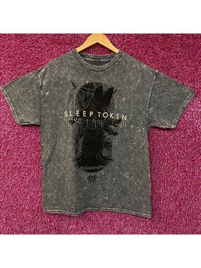Sleep Token Take Me Back to Eden Aqua Regia Rock Band Mineral Wash T-Shirt Large